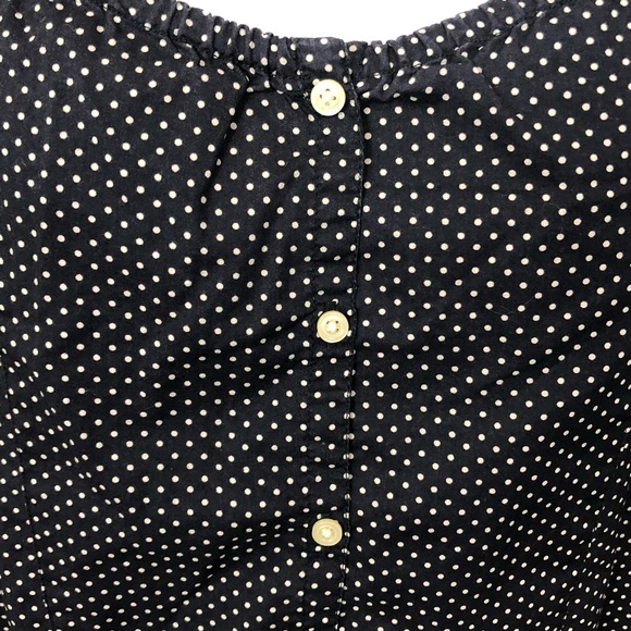 Gap Tie-Waist Navy and White Polka Dot Buffon-Up - Picture 2 of 5
